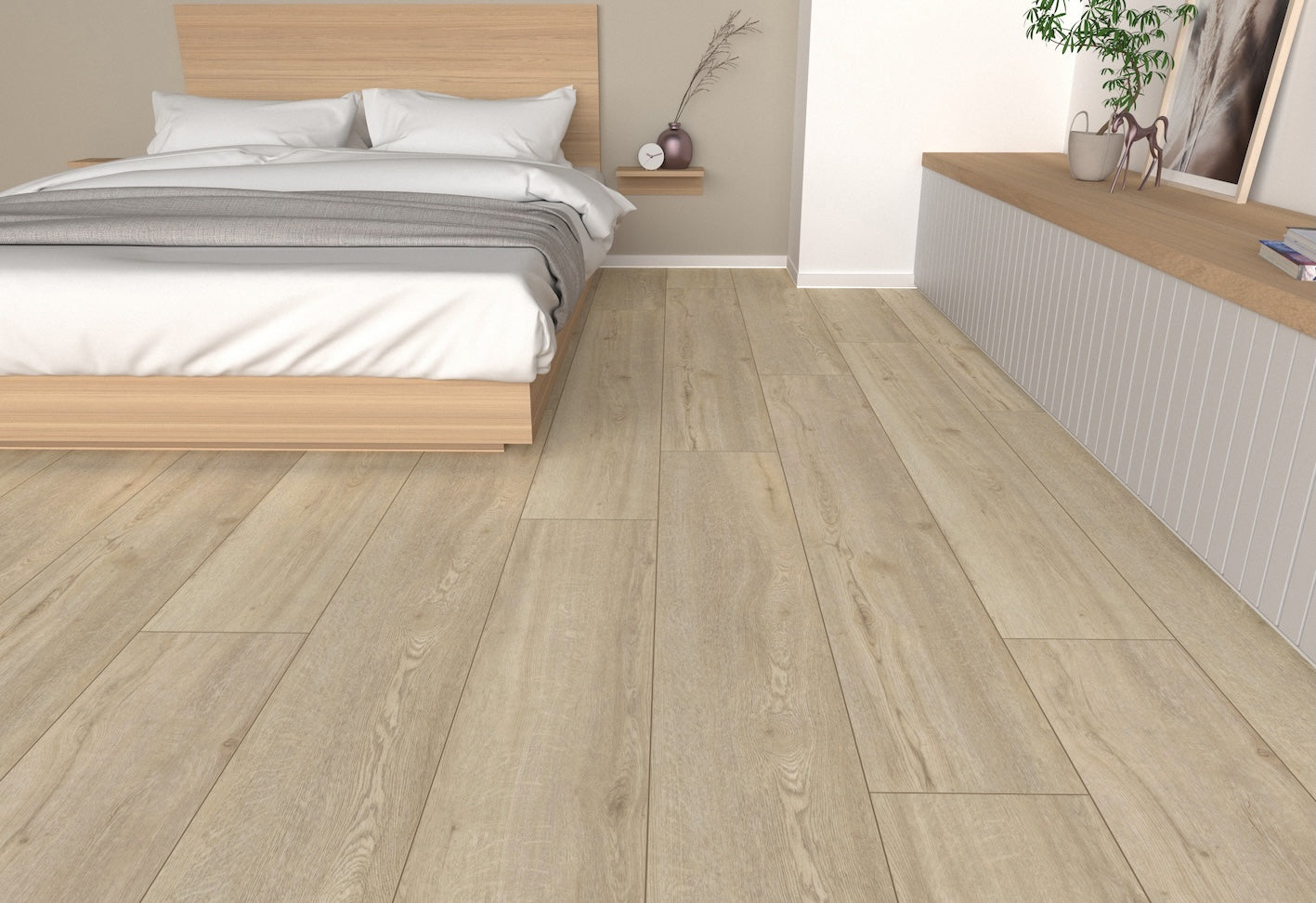 Eiche Creme Landhausdiele - Klick-Vinylboden
