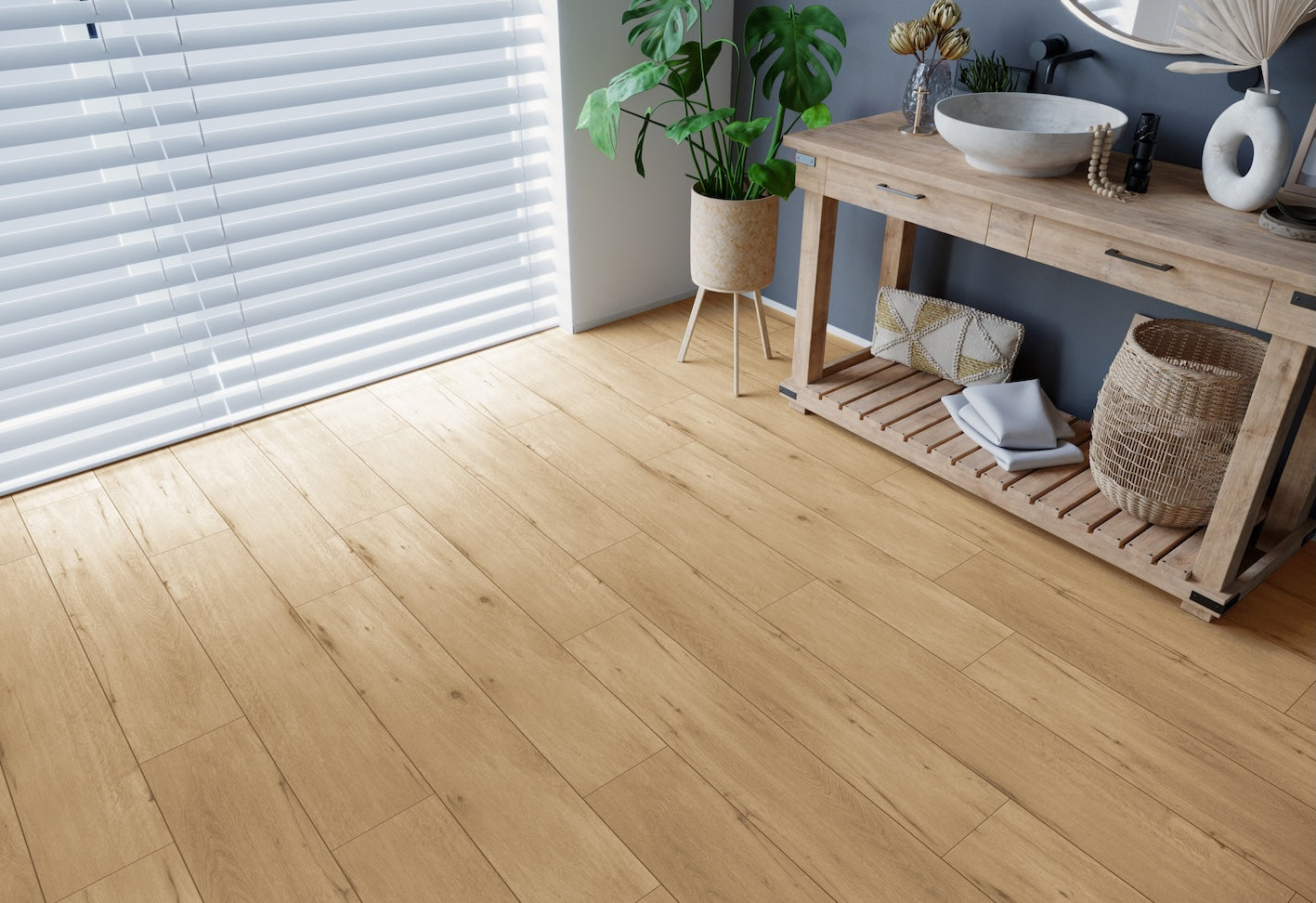 Eiche Sand Landhausdiele - Klebe-Vinylboden