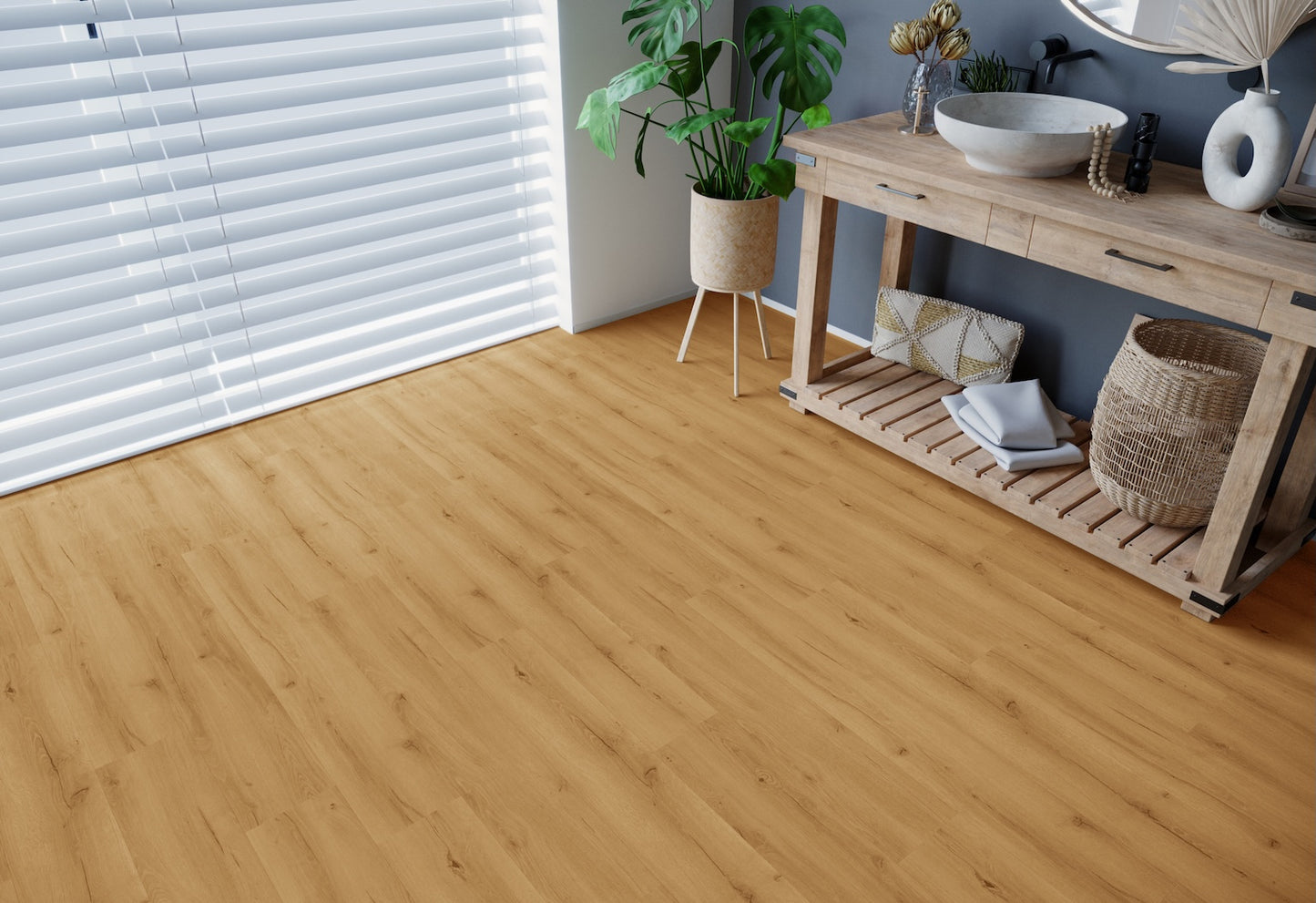 Eiche Sonnengold Landhausdiele - Klebe-Vinylboden