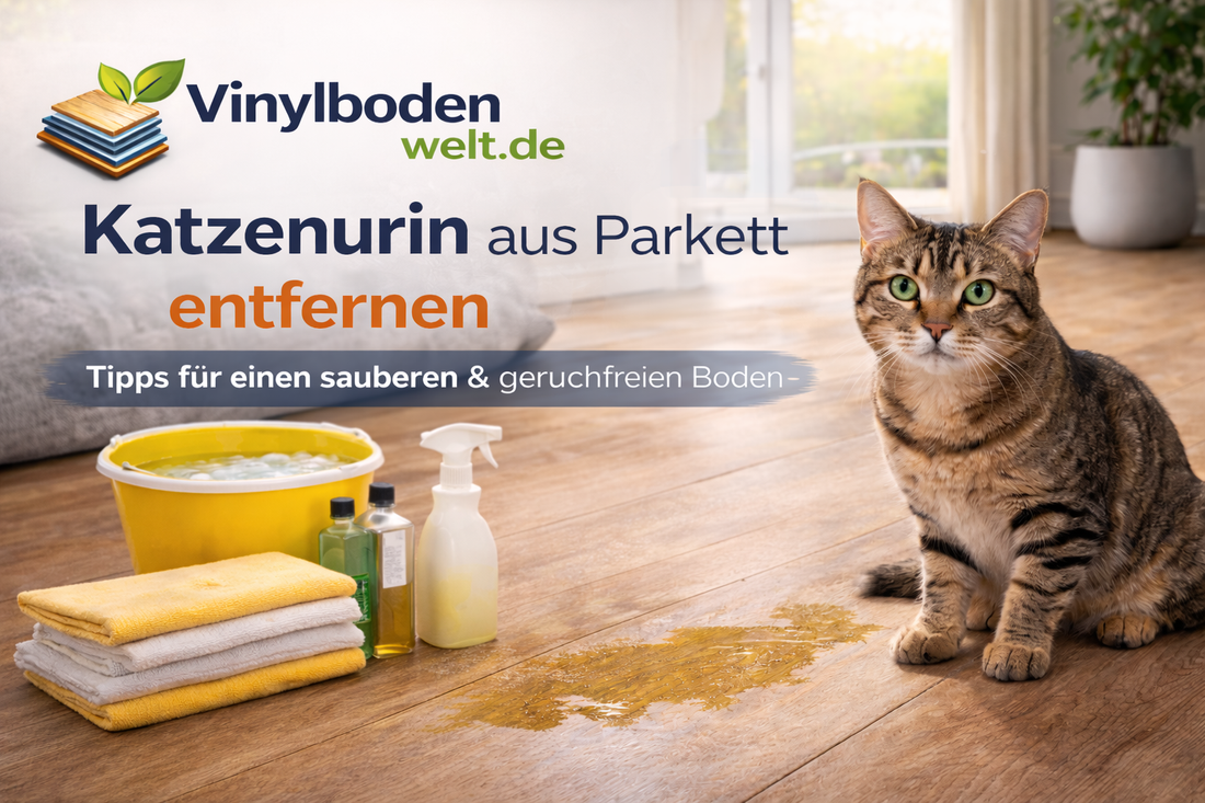 Katzenurin aus Parkett entfernen - unsere Tipps