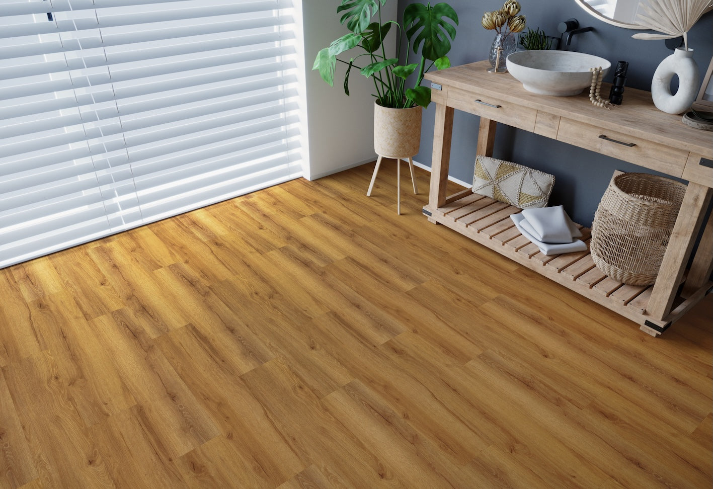 Eiche Braun Landhausdiele - Klebe-Vinylboden