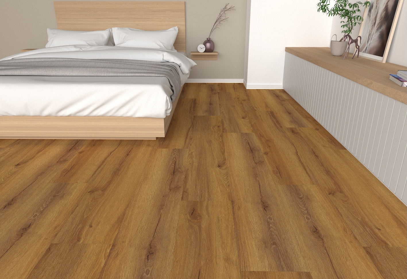 Eiche Braun Landhausdiele - Klebe-Vinylboden