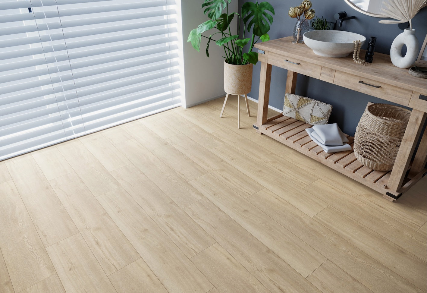 Eiche Creme Landhausdiele - Klick-Vinylboden