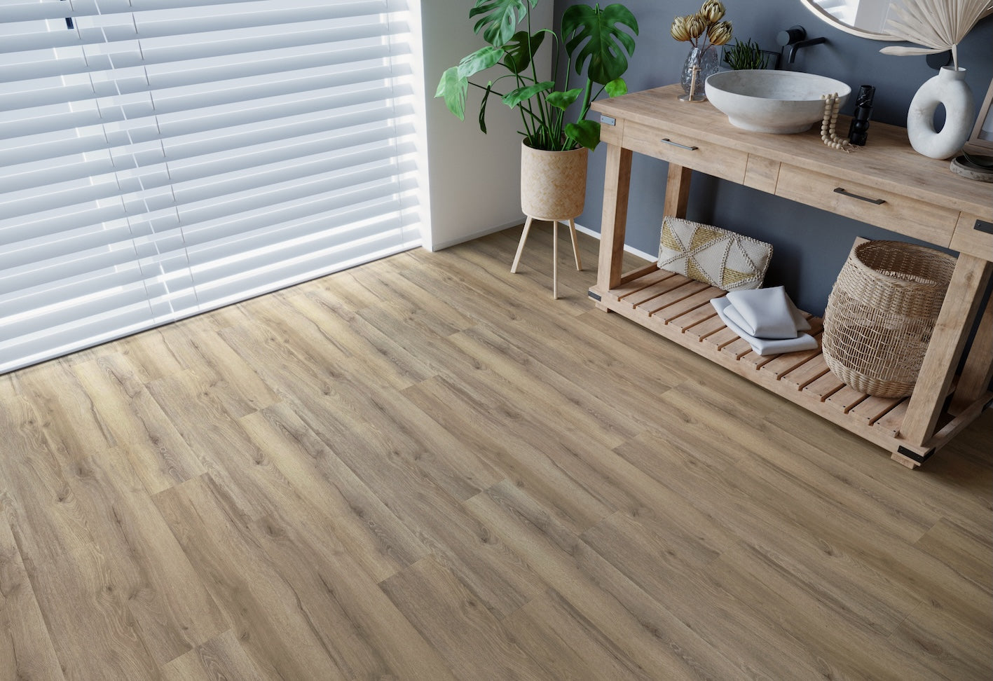 Eiche Greige Landhausdiele - Klebe-Vinylboden