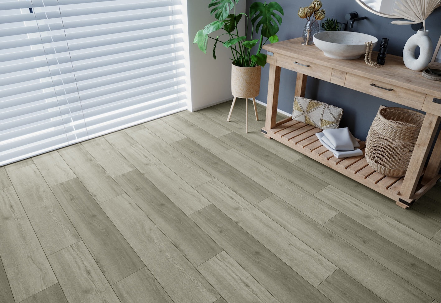 Eiche Silbergrau Landhausdiele - Klebe-Vinylboden