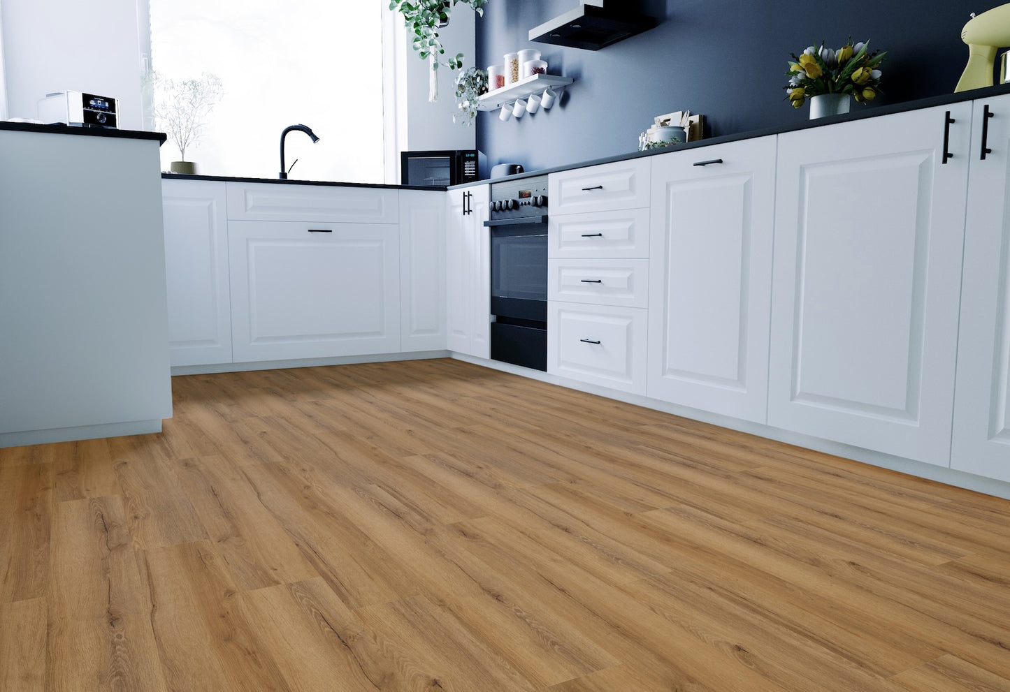 Eiche warm Landhausdiele - Klebe-Vinylboden