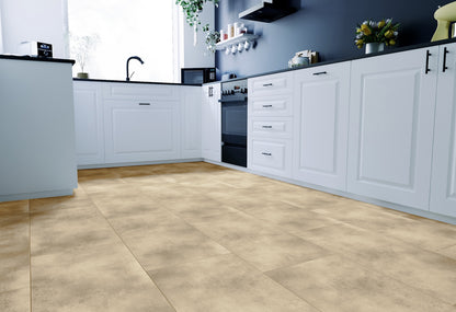 Stein Creme Fliesenoptik - Klick-Vinylboden