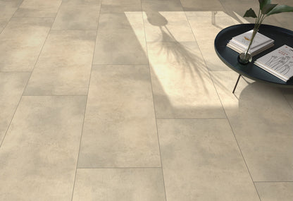 Stein Creme Fliesenoptik - Klebe-Vinylboden